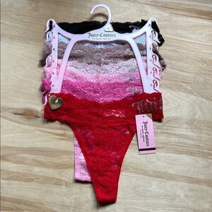 Juicy Couture Vibrant Lace 7 Piece Thong Collection